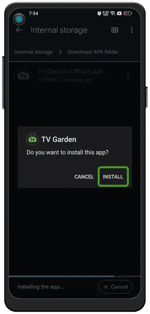 Instalar y lanzar DBT TV